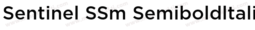 Sentinel SSm Semiboldltalici字体转换